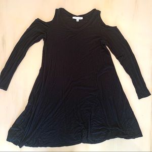 Black Dress with shoulder cut out detail.